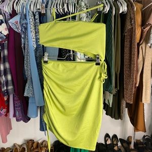 Like Green Cut Out Dress | Size : M